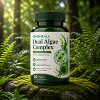 ONEHEALL Dual Algae Complex Comprimés Soutien Osseux et Articulaire Gestion de l'Énergie Sans Gluten Naturel Usage Adulte