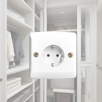 VBQN, estándar europeo de la UE, PC, 220V, 10A, panel de placa Tipo 86 146, interruptores de luz de pared de varios colores y toma de corriente integrada con incrustaciones