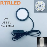 Câble USB 5V noir avec coque noire pour lumières d'imprimante 3D, lampe Puck, télécommande, lumière de nuit RGB pour kit de lampe LED Bambu Lab 001