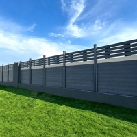 Panel de Cercado para Jardín Moderno de WPC para Exteriores, Resistente al Fuego, a la Humedad, al Agua y a los Rayos UV, para Entretenimiento en el Patio Trasero y Uso Doméstico