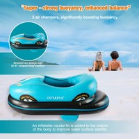 OUTAFUN Voiture tamponneuse gonflable motorisée pour piscine, avec flotteur tubulaire pour lac, en PVC, 1 passager adulte, jouet aquatique pour divertissement aquatique