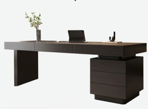 Scrivania Moderna di Lusso in Legno Massello, Semplice Scrivania da Ufficio per Uso Domestico - Product Image 2