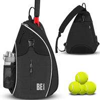Sac de tennis TINYAT, sac à dos à bandoulière imperméable pour hommes et femmes, compatible avec les raquettes de pickleball, de tennis et de badminton
