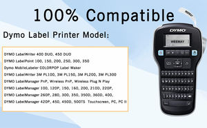 Weemay-Cinta de etiquetas transparente para <span class=keywords><strong>Dymo</strong></span> D1, 45010 etiquetas estándar, color negro, 12mm, Compatible con <span class=keywords><strong>Dymo</strong></span> <span class=keywords><strong>160</strong></span> - Product Image 3