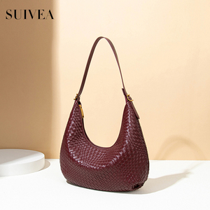 2025 nouvelles femmes mode tressé sac à bandoulière à la main tissé fermeture éclair sac pour printemps été femmes sac à main en gros - Product Image 3