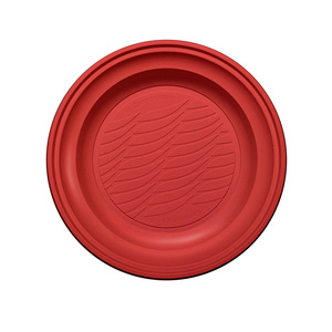 Assiettes profondes en bioplastique biodégradable et compostable, diamètre 21,5 cm, rouge, 20 pièces/paquet - Product Image 1