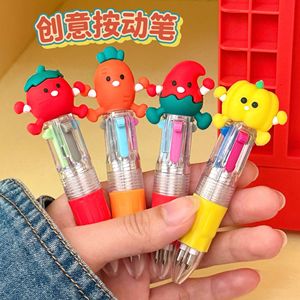 Mini stylos à bille mignons de dessin animé, bouton-poussoir multicolore pour les étudiants, usage scolaire et de bureau - Product Image 1