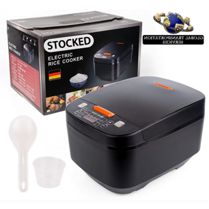 En stock – <span class=keywords><strong>Cuiseur</strong></span> à <span class=keywords><strong>riz</strong></span> électrique domestique intelligent 5L avec écran tactile numérique LCD, revêtement antiadhésif et boîtier en plastique <span class=keywords><strong>noir</strong></span> - Product Image 1