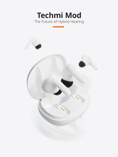 Techmi Mod Smart Wireless Flange Type Reusable Earplugs OEM/ODM Supported APP Control Noise Suppression for Daily Use Protection