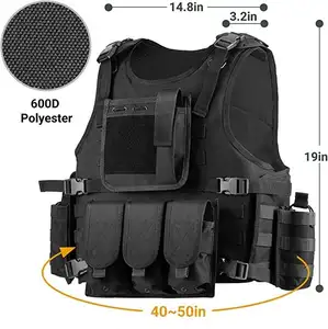 Tactical Vest with Multifunctional Tactical Equipment Carrier and Molle System Waterproof Vest Factory Wholesale