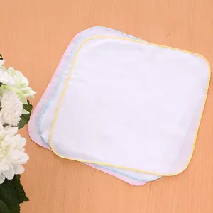 Чистый белый марлевый носовой платок хлопковый детский маленький квадратный носовой платок детское муслиновое слюнявное полотенце