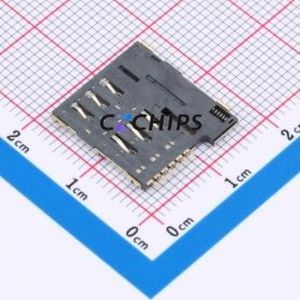 ASIM-H135-6P SIM Card Connector SMD Connector Self-Return Type Micro SIM Card Card Holder 1.35mm - Product Image 2