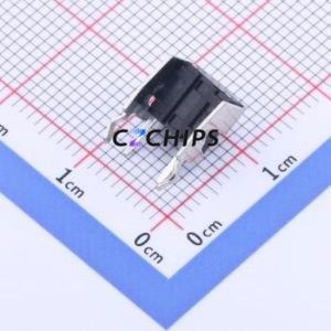 YTS1R0092CBT10 Tactile Switch Bent Lead Through Hole,6x6mm Switch Single Pole Single Throw Round Button 2.5N Right Angle Insert - Product Image 2