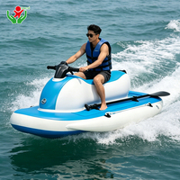 Jet ski gonflable électrique pour enfants et adultes, bateau à moteur flottant pour piscine, jouet d'amusement aquatique