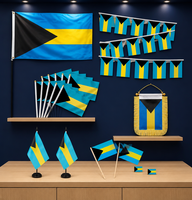 Série de drapeaux de pays en polyester à impression numérique écologique personnalisée avec mât pour événements sportifs