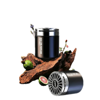 Parfum de voiture solide de luxe avec parfum de citron, matériau métallique, éclairage ambiant pour une élimination efficace des odeurs