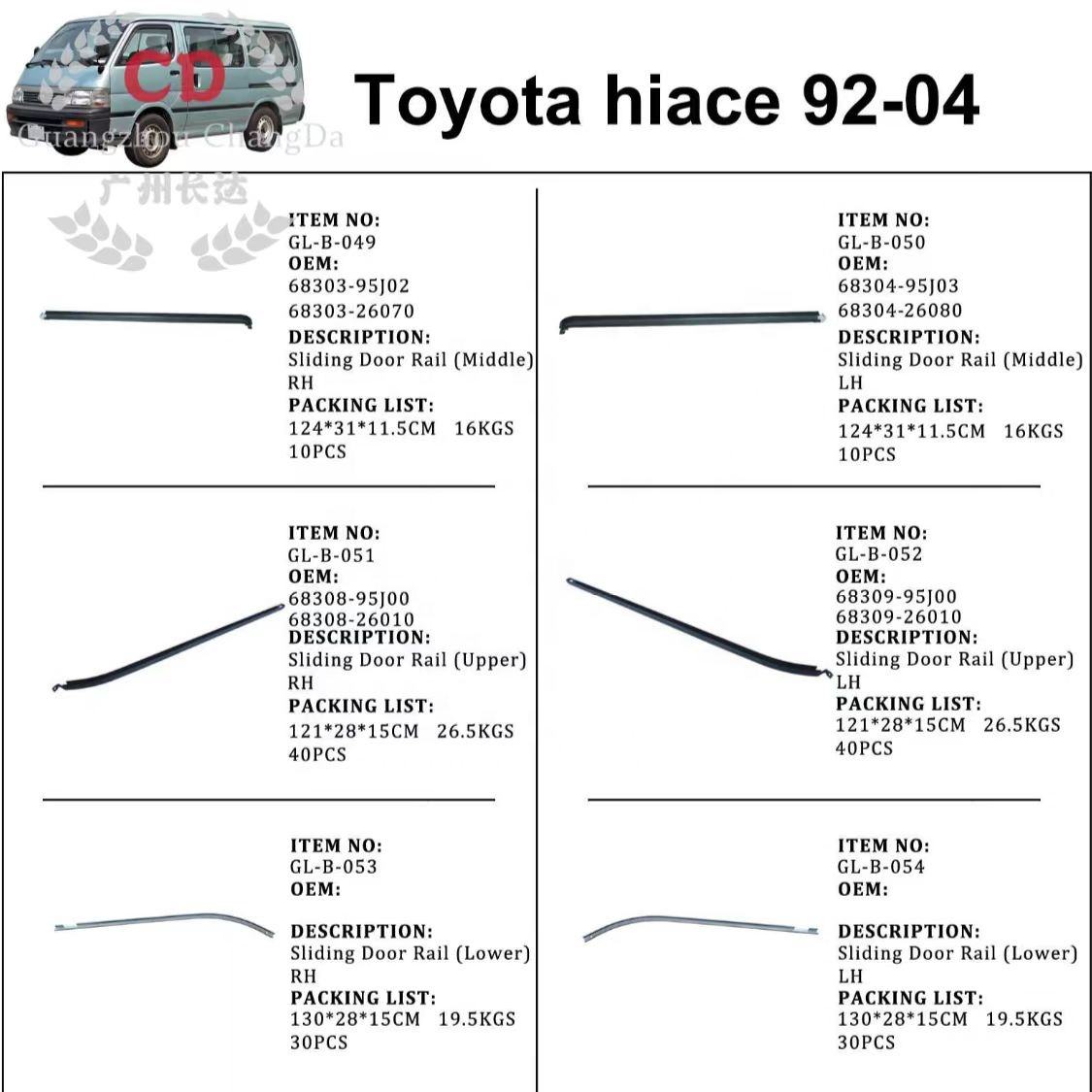 toyota hiace 2002 lh172r accessories