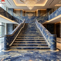 Grande dalle de granit bleu Bolivie moderne et imperméable pour villa, hôtel, escalier intérieur, mur, sol, salon, salle de bain, salle à manger, cuisine