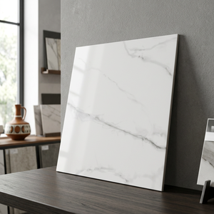 กระเบื้องพอร์ซเลนลายหินอ่อนอาร์กติกอิมพีเรียล ขนาด 600x600 มม. สีขาวเทา สำหรับปูพื้นภายในหรูหรา - Product Image 2
