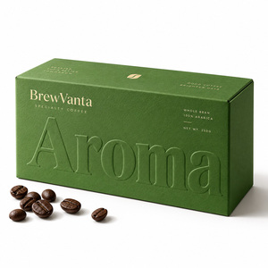 Caja de Cartón Plegable Blanca Personalizada al por Mayor para Empaque de Café - Product Image 1