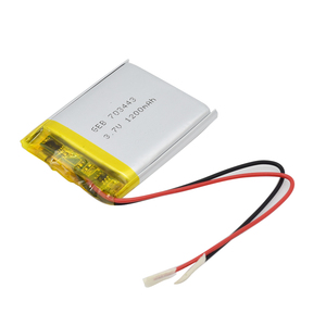 High quality lithium-ion rechargeable battery 703443 3,7 V 1200 mAh, lithium-ion charging status lithium polymer batteries with manufacturer price - Product Image 1