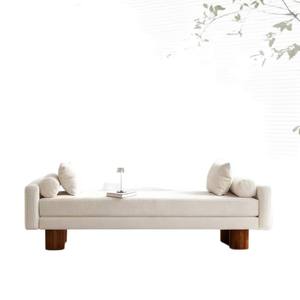 Taburete de Sofá Minimalista Nórdico, Patas de Madera Maciza, Otomana para el Hogar, Banco para Sala de Estar o Dormitorio - Product Image 5