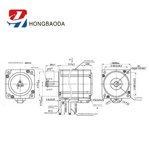 มอเตอร์สเต็ปเปอร์แบบวงปิด <span class=keywords><strong>86HB250</strong></span>-118B ขนาด 86 มม. แรงบิด 8.5 นิวตัน กระแสไฟ 5.0 แอมป์ ไฮบริด แรงบิดสูง สำหรับงานหนัก อุตสาหกรรมอัตโนมัติ NEMA34 DC24V 1.8 IP20 - Product Image 5