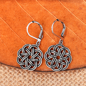 Orecchini Pendenti Intrecciati Vintage per Donne, Gioielli Eleganti e Classici di Moda - Product Image 6