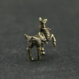 Профессиональный дизайн, античная латунь CA350, бронзовая Военная лошадь, обычная лошадь, маленькие украшения из чистой меди, античные бронзовые игрушки