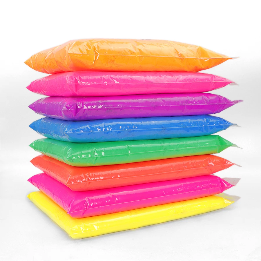 12 kleuren Oplosmiddel gebaseerde waterbasis Neon Poeder Fluorescerende Pigment voor Verf/Hars/Slime/Speelgoed /Plastic