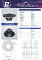 Haut-parleur de scène de grande taille, subwoofer B&C de 18 pouces, aimant de 220 mm, bobine mobile active de 4 pouces, impédance de 8 ohms