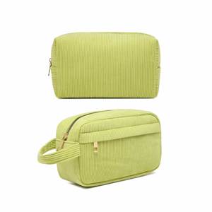 Bolsas de Cosméticos de Pana Personalizadas con Logotipo, 2 Piezas, Bolsas de Maquillaje de Viaje para Mujer, con Cierre de Cremallera, para Invierno - Product Image 1