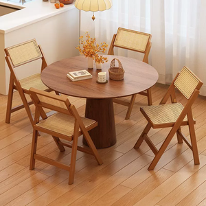 Silla de Comedor Plegable de Bambú de Estilo Nórdico Vintage para Restaurante, Cafetería, Comedor, Hotel, Hogar, <span class=keywords><strong>Villa</strong></span> - Product Image 2
