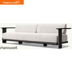 Canapé d'extérieur en aluminium minimaliste <span class=keywords><strong>design</strong></span>, mobilier de <span class=keywords><strong>jardin</strong></span> <span class=keywords><strong>contemporain</strong></span>, résistant aux intempéries, mobilier d'extérieur de luxe - Product Image 5
