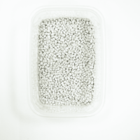 Granulés de HIPS recyclé, masterbatch de carbonate de calcium, haute résistance aux chocs, en forme de grain de riz, pour le soufflage de sacs plastiques