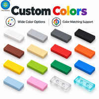 1x3 Briques de construction plates MOC en plastique ABS, surface lisse, compatibles DIY, accessoires de jouets, OEM ODM