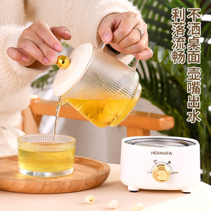Hexingfa Electric Kettle Glass Teapot 55C Constant Temperature Heating Cup For Tea Brewing Home Office Use - Product Image 1