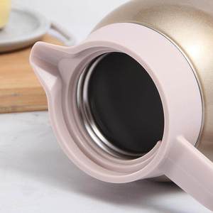 Stainless Steel <b>Thermos</b> Flask Large Capacity Insulated Water <b>Bottle</b> Home Use With Handle Black White Gold Colors - Product Image 2
