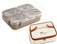Boîte à lunch isotherme avec compartiments hermétiques anti-odeurs pour diviser les repas et conserver les aliments - Fabriquée en matériau SUS304