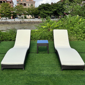 Tumbona de Ratán para Exteriores 171D, Cojín Impermeable, Tumbona para Playa, Jardín, Piscina, Hotel, Silla Relajante - Product Image 4