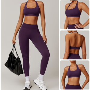 حمالة صدر رياضية نسائية خفيفة الوزن بحمالة صدر مع ظهر مفتوح سلس للياقة البدنية واليوجا حمالة صدر رياضية بشعار مخصص للتنفس - Product Image 3