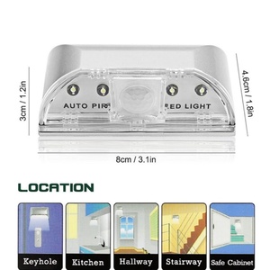 Auto PIR Infrared Door Lock Human Body <b>Sensor</b> LED <b>Lights</b> Home Cabinet Keyhole Detector LED Night <b>Light</b> - Product Image 4