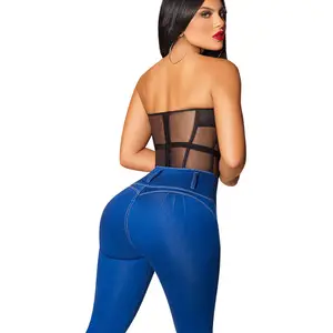 Colombiaanse Jeans Vrouwen Sexy Bottom Jeans Hoge Taille Denim Goede Stretchy Japanse Koreaanse Kleding Buik Controle Type Colombianen