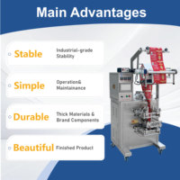 Machine d'emballage verticale automatique à 4 soudures latérales pour liquides, sauces, pâtes, confitures, huiles, sachets en film plastique, fabrication de sacs VFFS