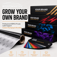 WRAPMASTER 1.52*17 mètres Film Vinyle Adhésif Brillant Rouge Dragon Liquide pour Carrosserie Automobile