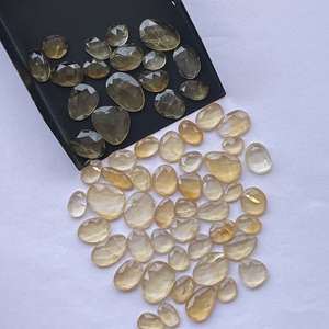 Jewel Creation - Rodajas de Citrino Natural de 10 mm y 16 mm, Corte Rosa, Certificación IGI, Color Amarillo Naranja, para Joyería, Venta al por Mayor - Product Image 1