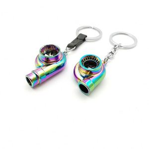 1 pièce Porte-clés de voiture en métal chromé NEO, design moyeu de roue, bouteille de gaz azote, amortisseur, sifflet, Dropshipping - Product Image 6