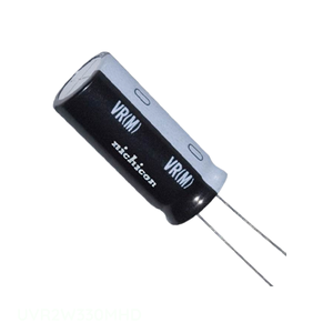 Condensador de Canal de Fabricante UVR2W330MHD 33 uF de Orificio Pasante, Aluminio, 33UF 20% 450V, Tipo TH Radial - Product Image 1
