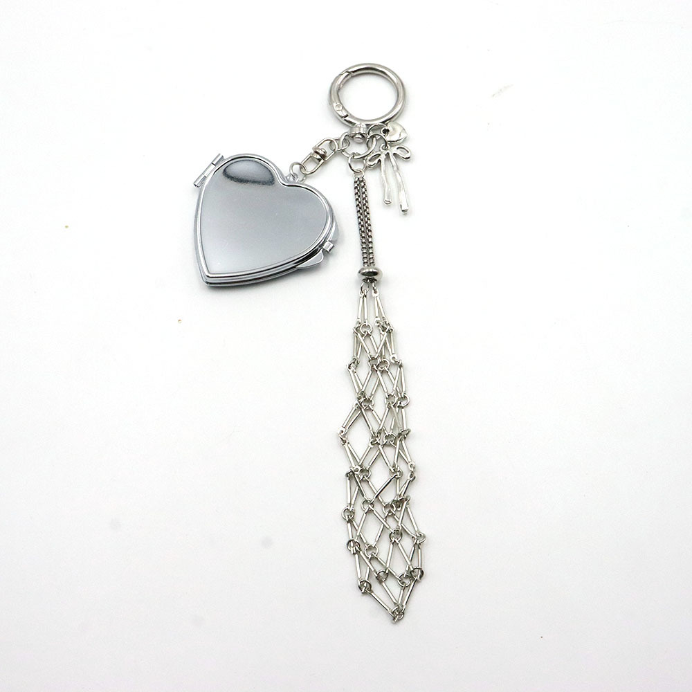 Filet en alliage d'argent avec miroir coeur