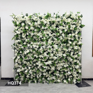 DKB Wholesale Handmade 8ft X 8ft 3D Roll up Rose Flower Wall Backdrop Panel Large Artificial for Wedding Event Decor - Product Image 3
